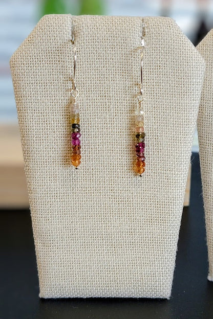 Dainty Tunduru Sapphire Gradient Earrings – Argentium Silver - NEW!