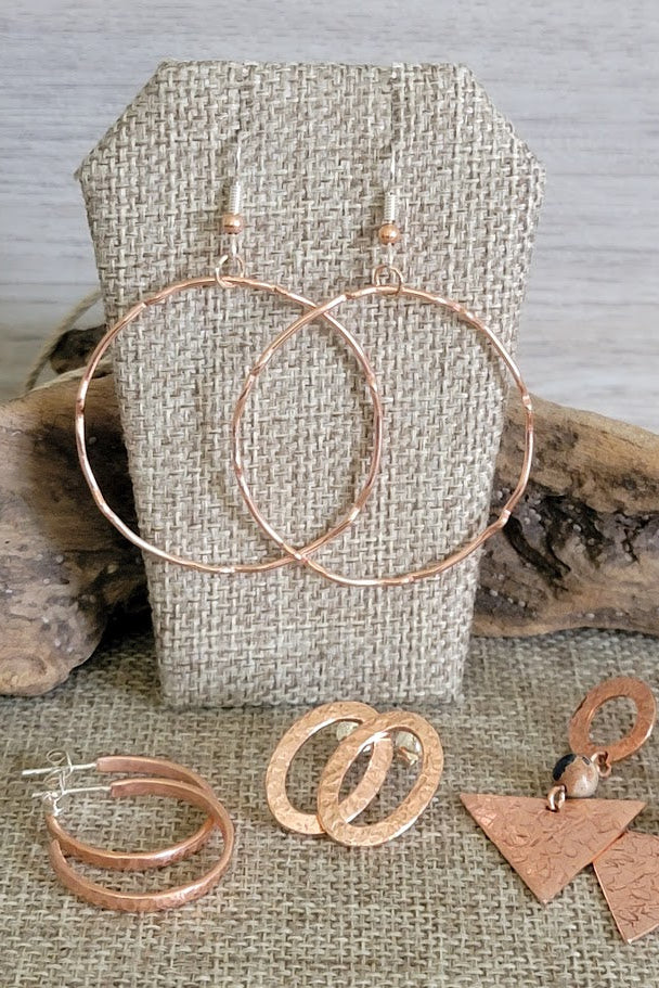 Wave Hoop Earrings - Mixed Metal (New)