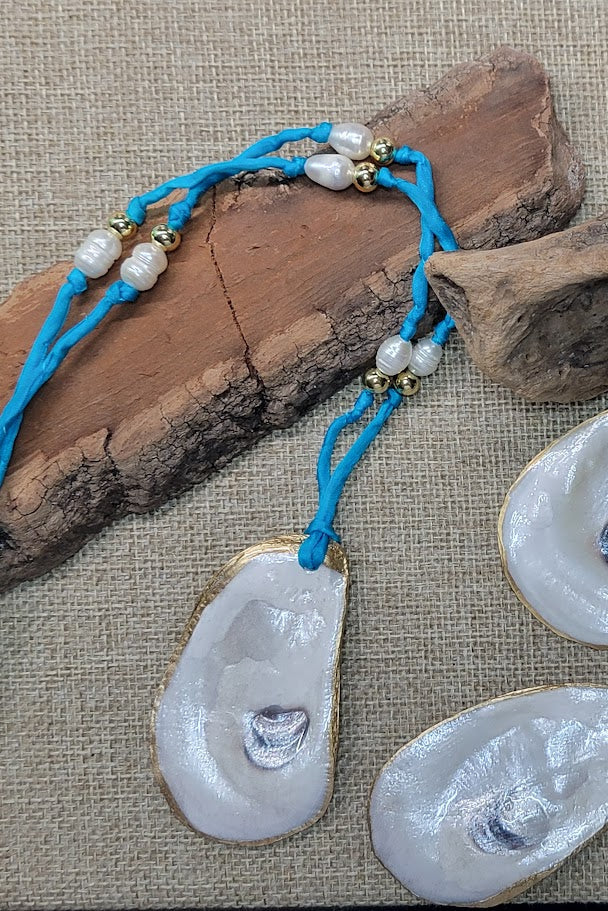 Silk Oyster Shell & Pearl Necklace