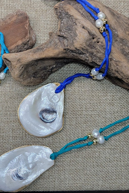 Silk Oyster Shell & Pearl Necklace