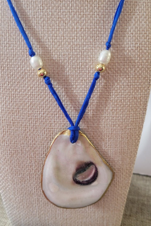 Silk Oyster Shell & Pearl Necklace